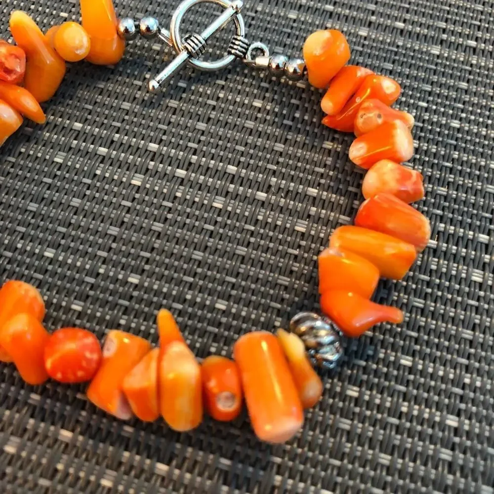 GIRLS: Orange Bamboo Bracelet